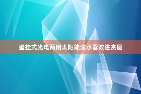 壁挂式光电两用太阳能滚水器改进贪图
