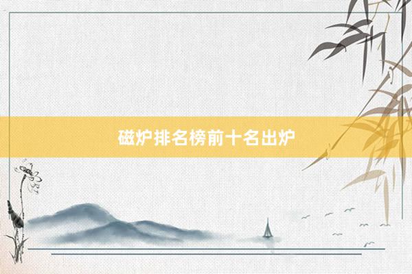 磁炉排名榜前十名出炉